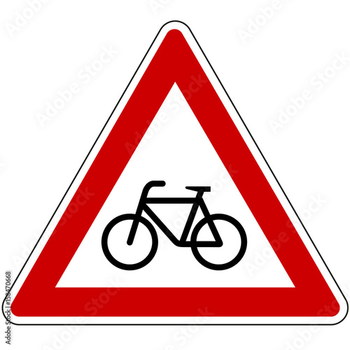 Radfahrer ,Gefahrenzeichen 138 nach StVo