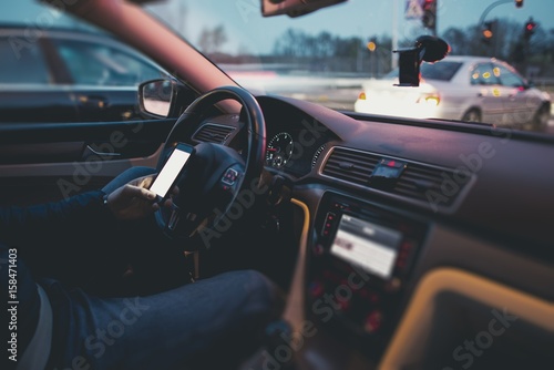 Texting While Driving Concept © Tomasz Zajda
