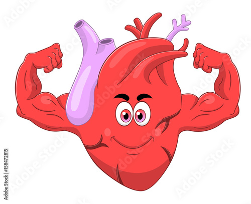 Cartoon strong heart
