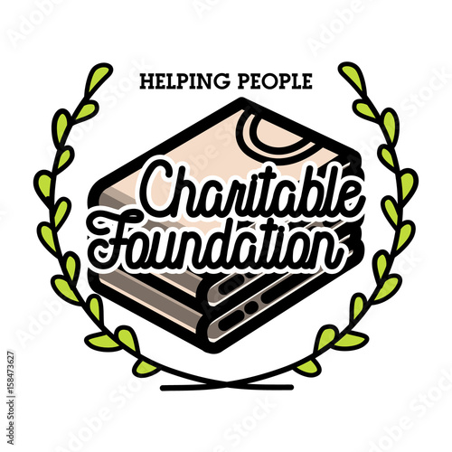 Color vintage charitable foundation emblem