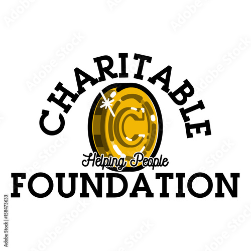 Color vintage charitable foundation emblem