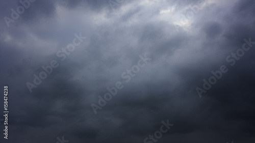 Storm clouds in the sky above the city