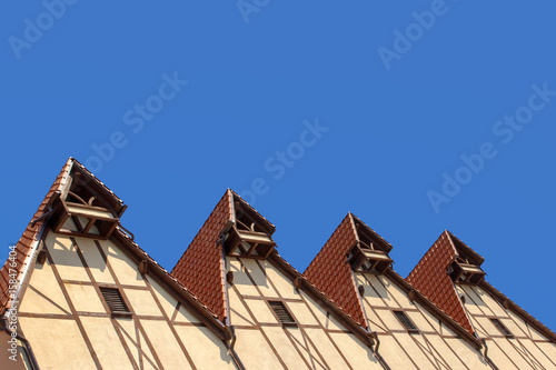 Roofs of half-timbered houses