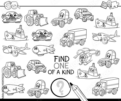 one of a kind coloring page