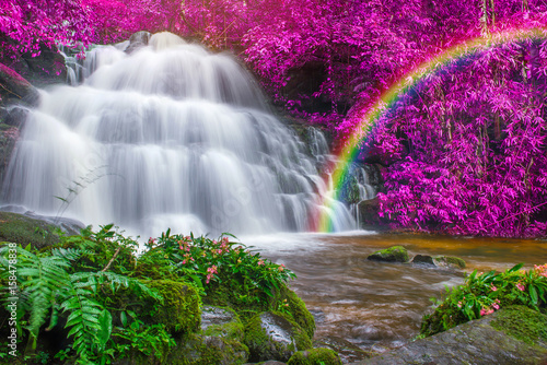 beautiful waterfall in rainforest at phu tub berk mountain  phetchabun  Thailand  Mun Dang waterfalls 