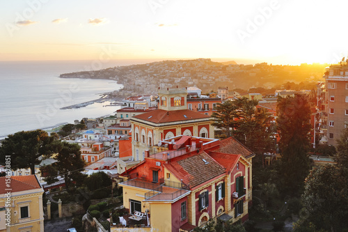 Naples panoramic view of Posillipo hill, Italy photo