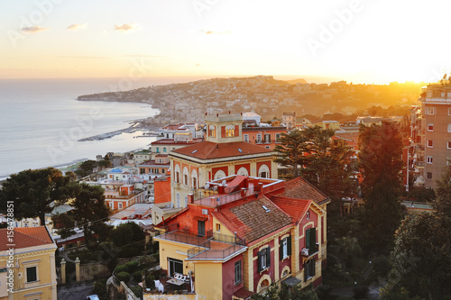 Obraz na płótnie Naples panoramic view of Posillipo hill, Italy w salonie