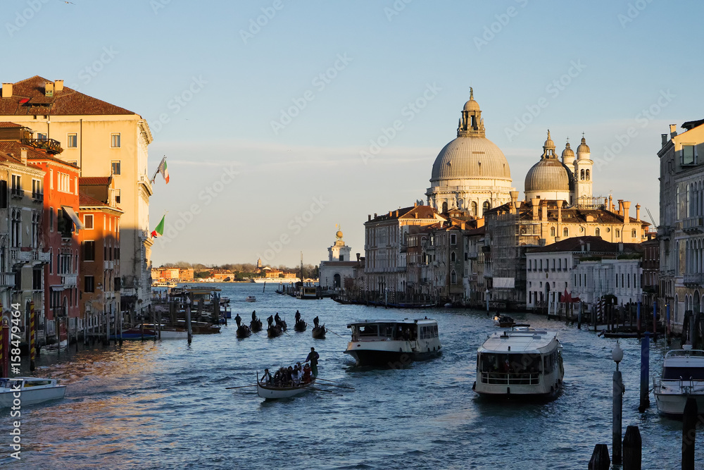 Venice, Italy - scenic view from Rialto bridge