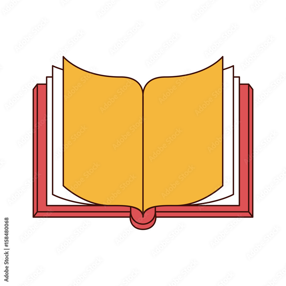 silhouette color sections of front view open book vector illustration silhouette color sections of front view open book vector illustration