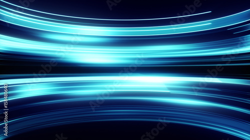Glowing light horizontal stripes abstract technology background