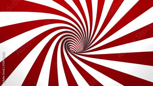 hypnotic spiral 4K 50fps red and white