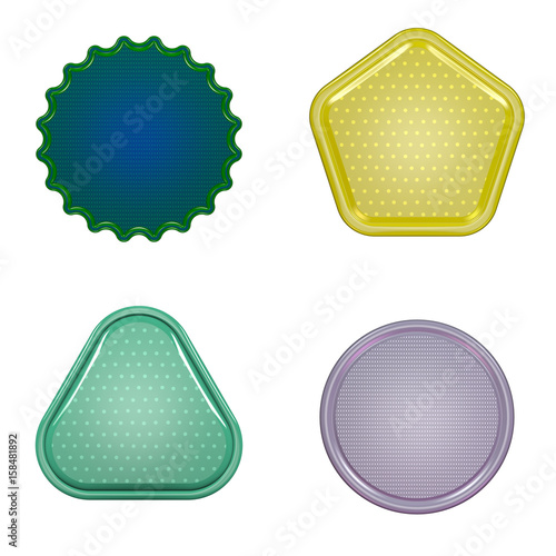 Blank badge set. Isolated o...
