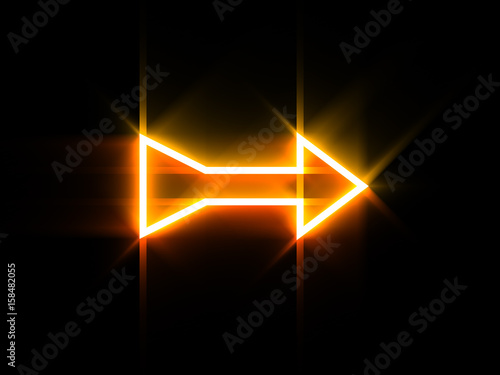 Glowing arrow on black back...