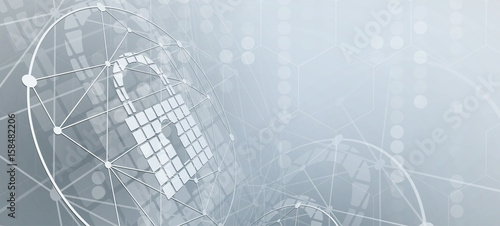 Cyber security and information or network protection. Future technology web services for business and internet project
