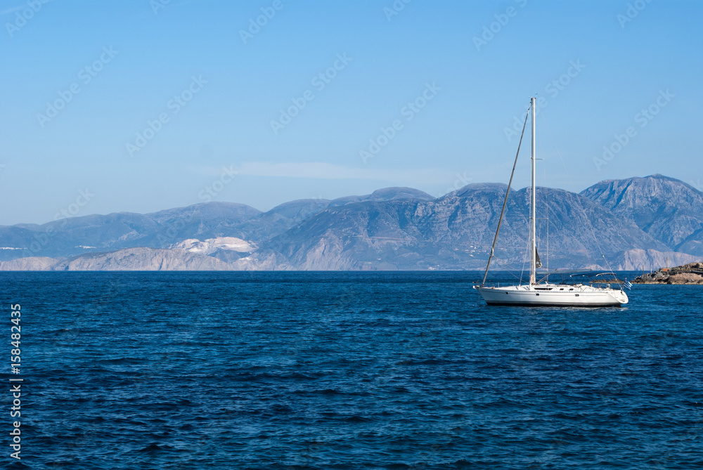 Sail boat in Crete