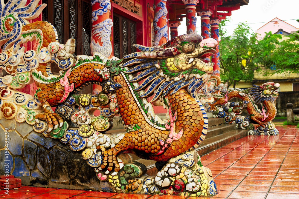 Dragons, Confucian Temple, Hoi An, Quang Nam Province, Vietnam Dragons, Confucian Temple, Hoi An, Quang Nam Province, Vietnam