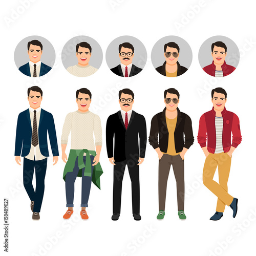 Handsome guy in casual and business