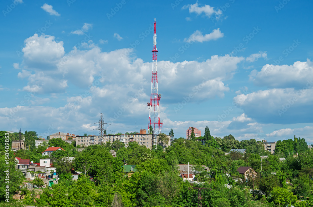 TV and radio broadcasting tower