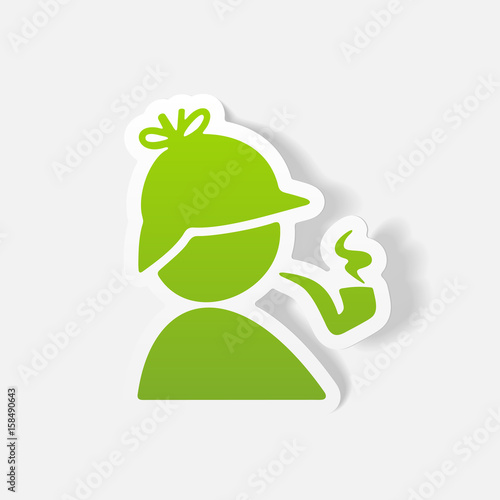 realistic design element. detective
