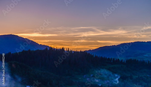 Fototapeta Naklejka Na Ścianę i Meble -  
Background of Carpathian mountains landscape in Ukraine