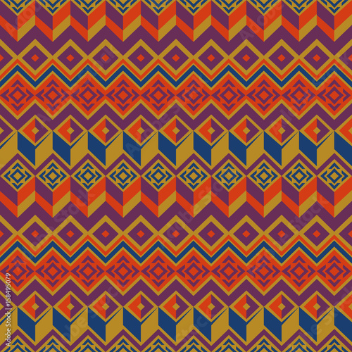 Vector seamless ethnic pattern. Tribal seamless texture. Vintage ethnic seaml...