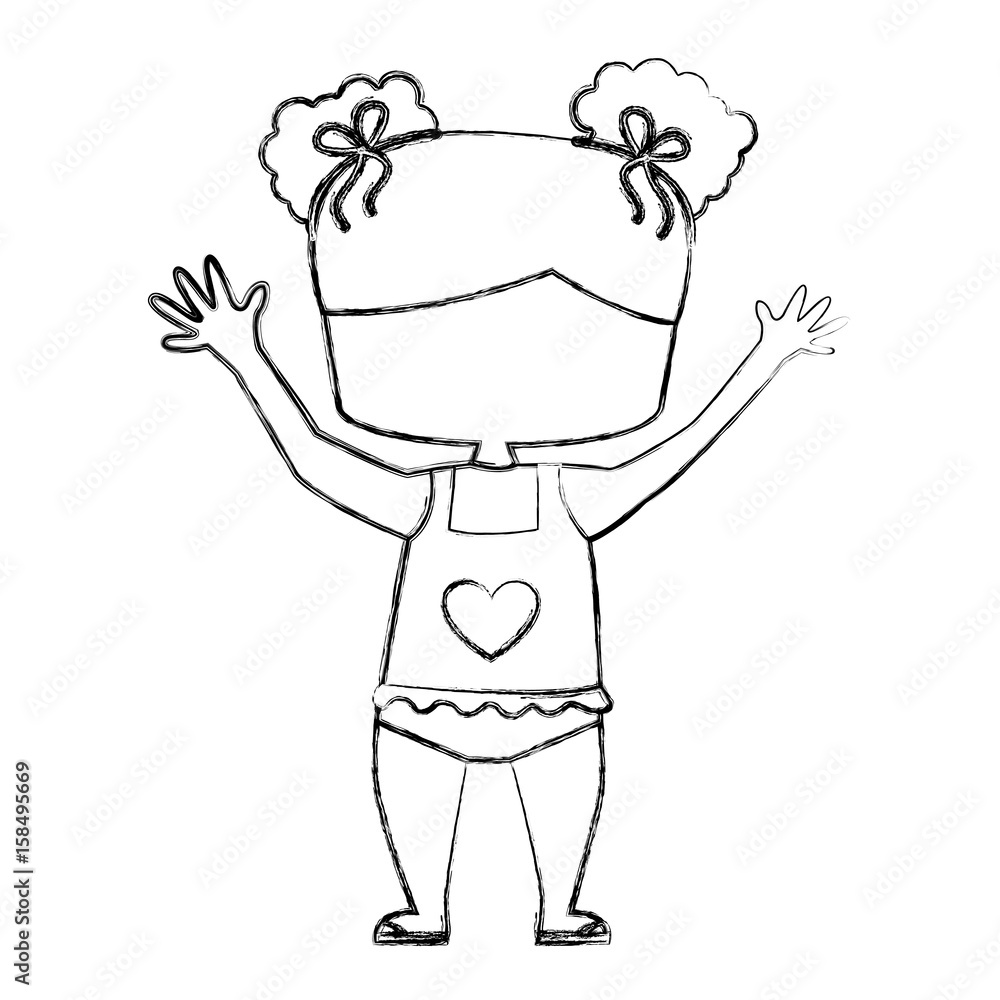 cute girl with Beach suit drawing character vector illustration design cute girl with Beach suit drawing character vector illustration design