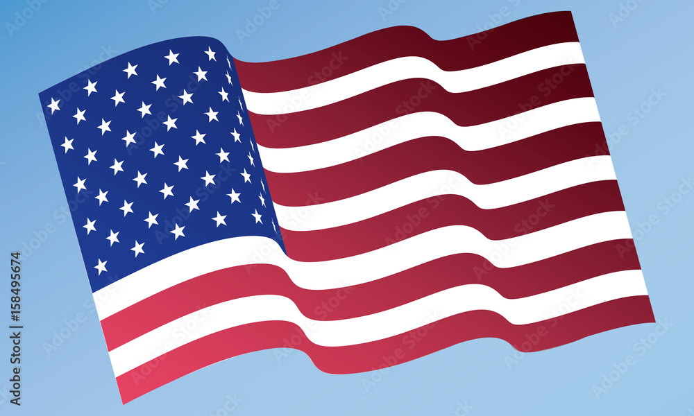 Fototapeta premium Vector Illustration of the American Flag