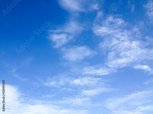 clouds in the blue sky background.