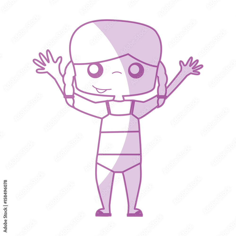 cute girl with Beach suit drawing character vector illustration design cute girl with Beach suit drawing character vector illustration design