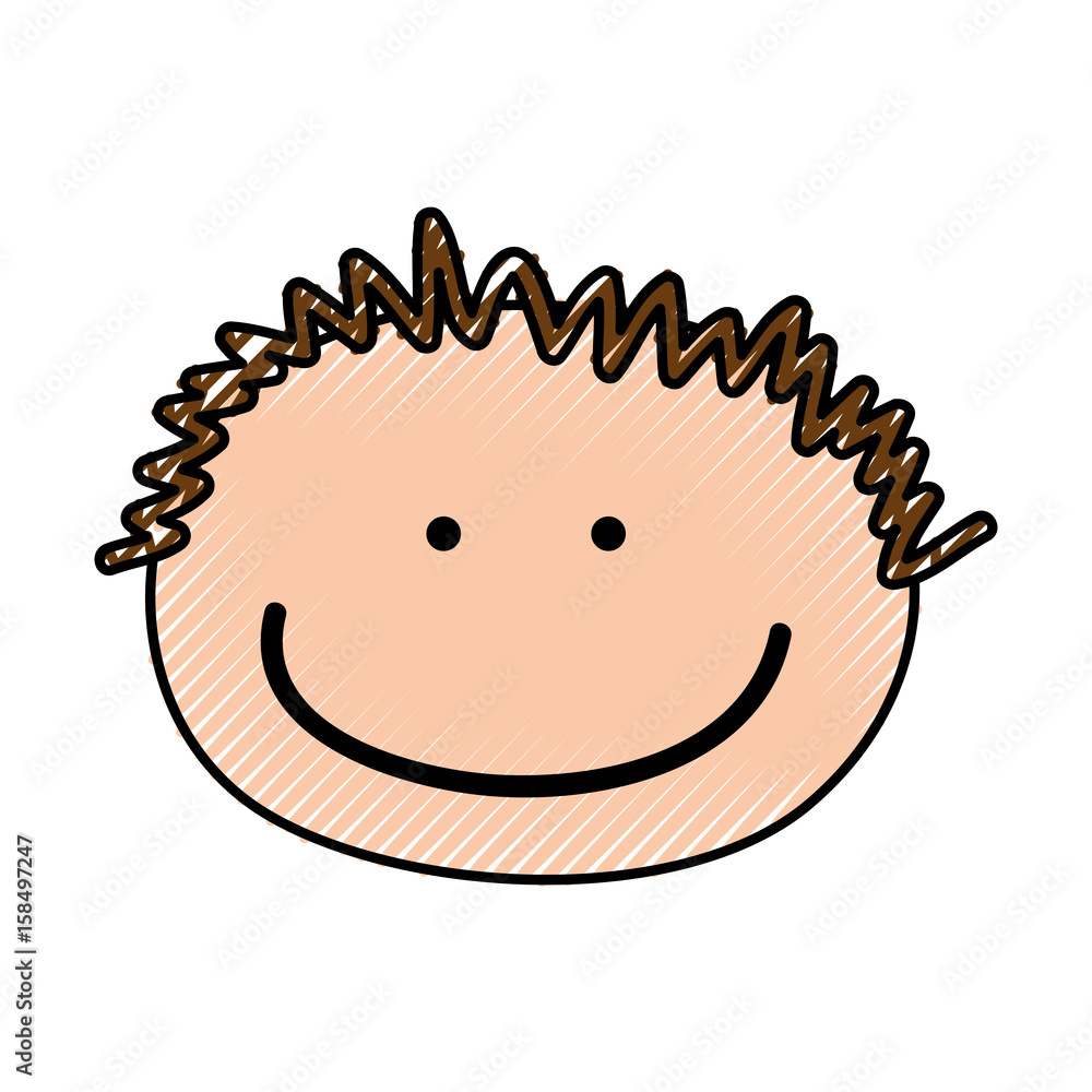 cute boy head drawing icon vector illustration design cute boy head drawing icon vector illustration design