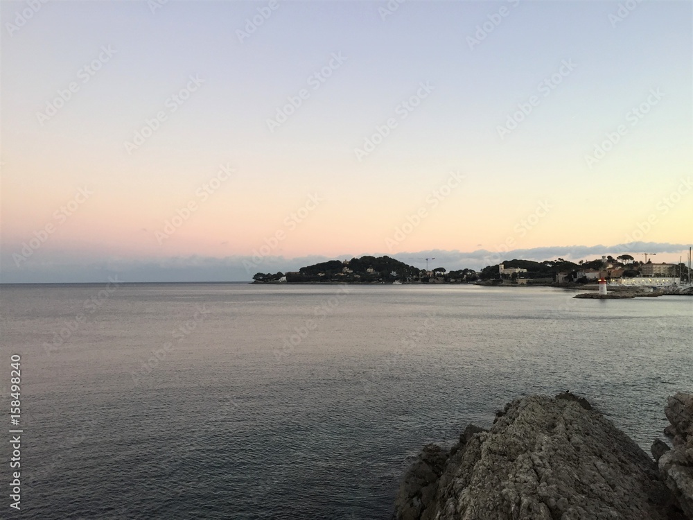 Saint Jean Cap Ferrat etson port au coucher de soleil 