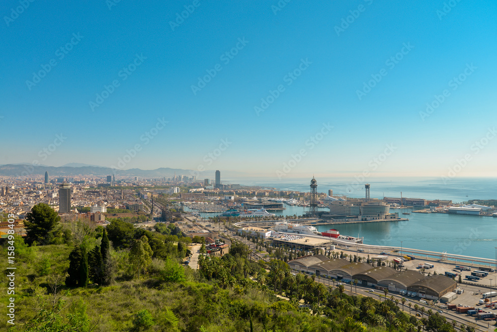 View from Montjuic mountain