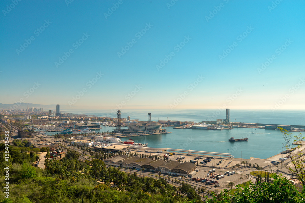 Obraz premium View from Montjuic mountain