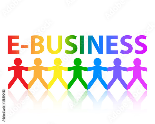 E Business Paper People Rainbow