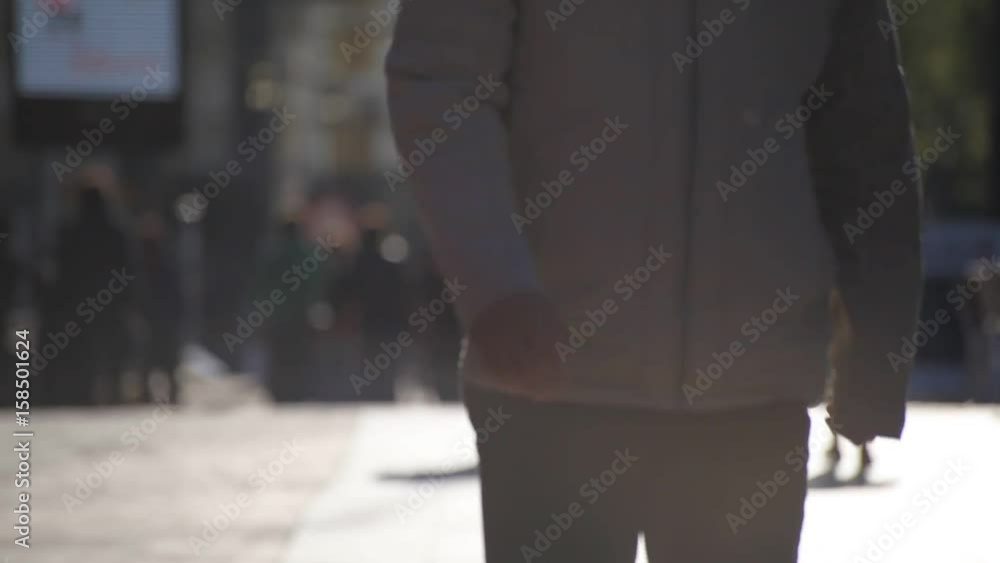 blurred business people walking on the street, background blurred business people walking on the street, background