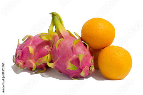 fruit on white background
