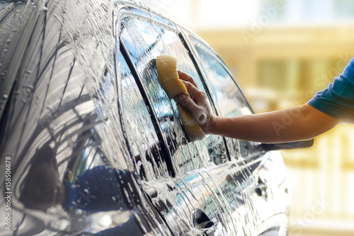 Konstfotografi Wash the car.