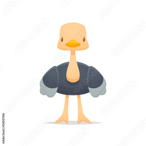 Cute ostrich vector