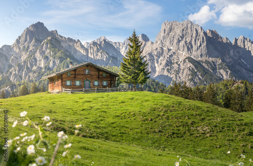 Alpine hut in the Austrian mountains