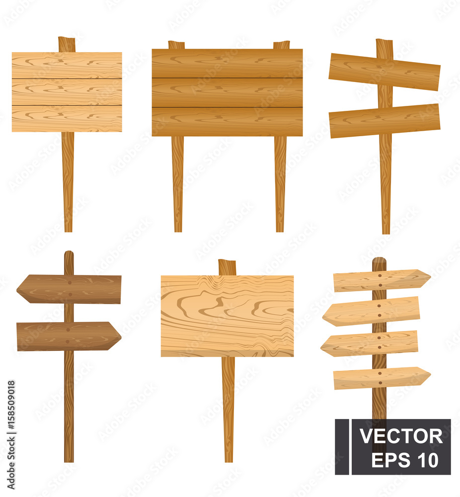 Set of cartoon index boards. Isolated over white background Set of cartoon index boards. Isolated over white background