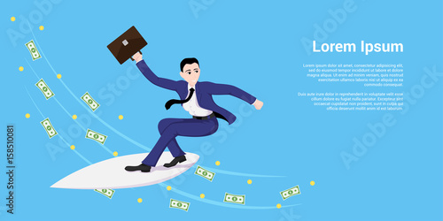 surfing business man