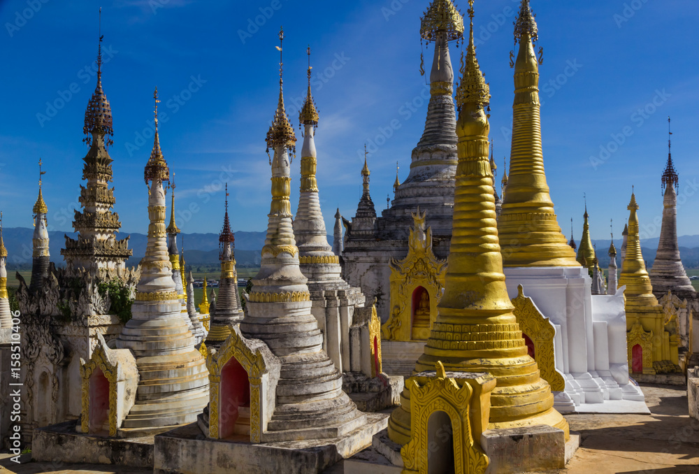 Thaung Tho Kyaung pagoda, Inle lake, Myanmar
