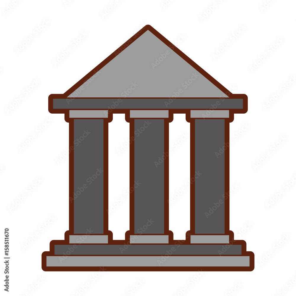 Obraz premium building with columns icon vector illustration design