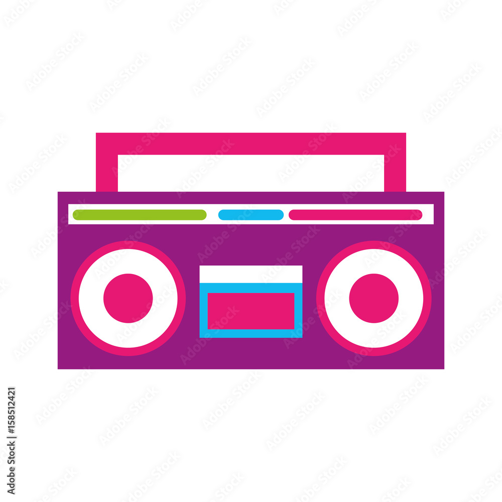 retro radio isolated icon vector illustration design retro radio isolated icon vector illustration design