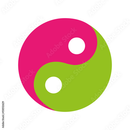 yin yang symbol isolated icon vector illustration design