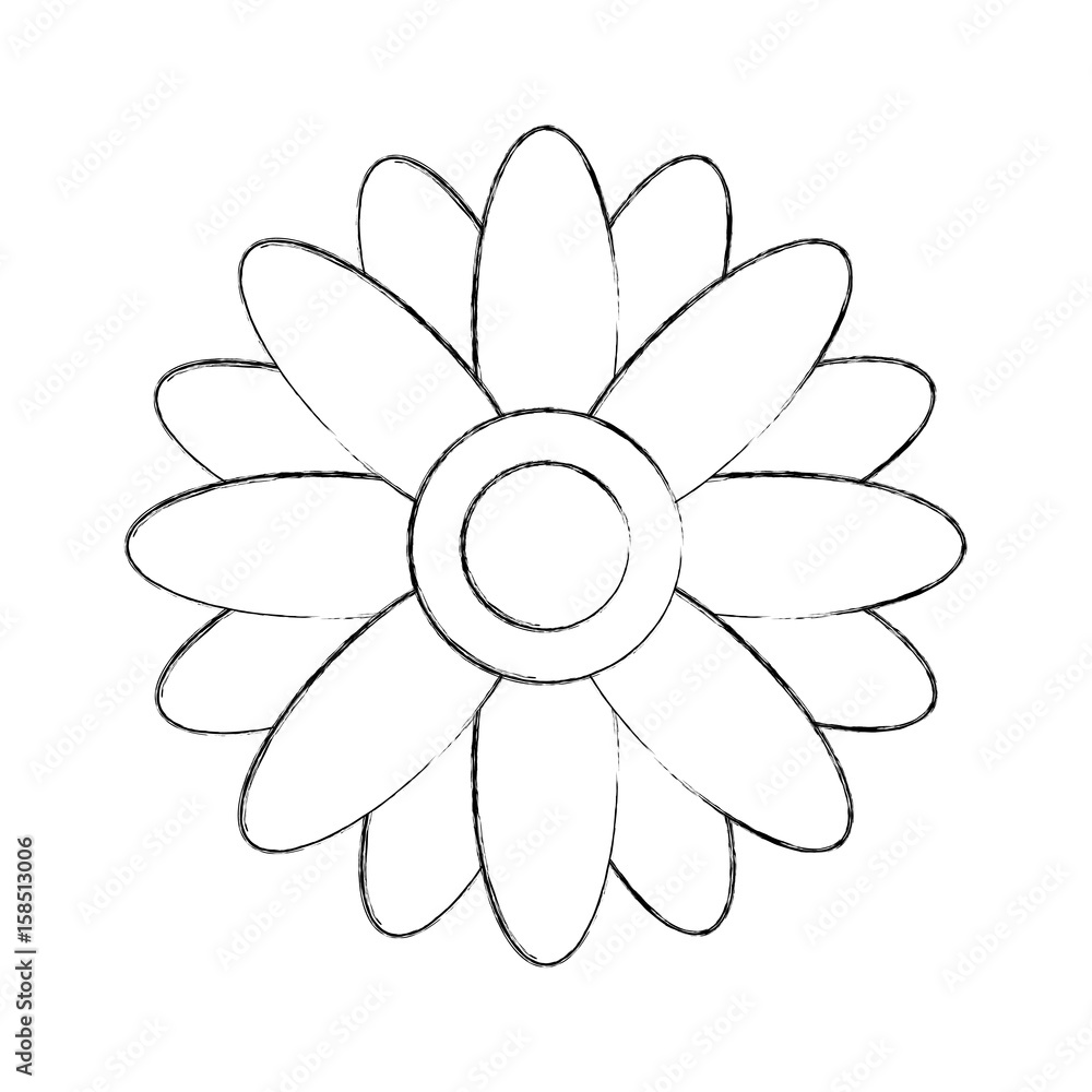 cute flower isolated icon vector illustration design