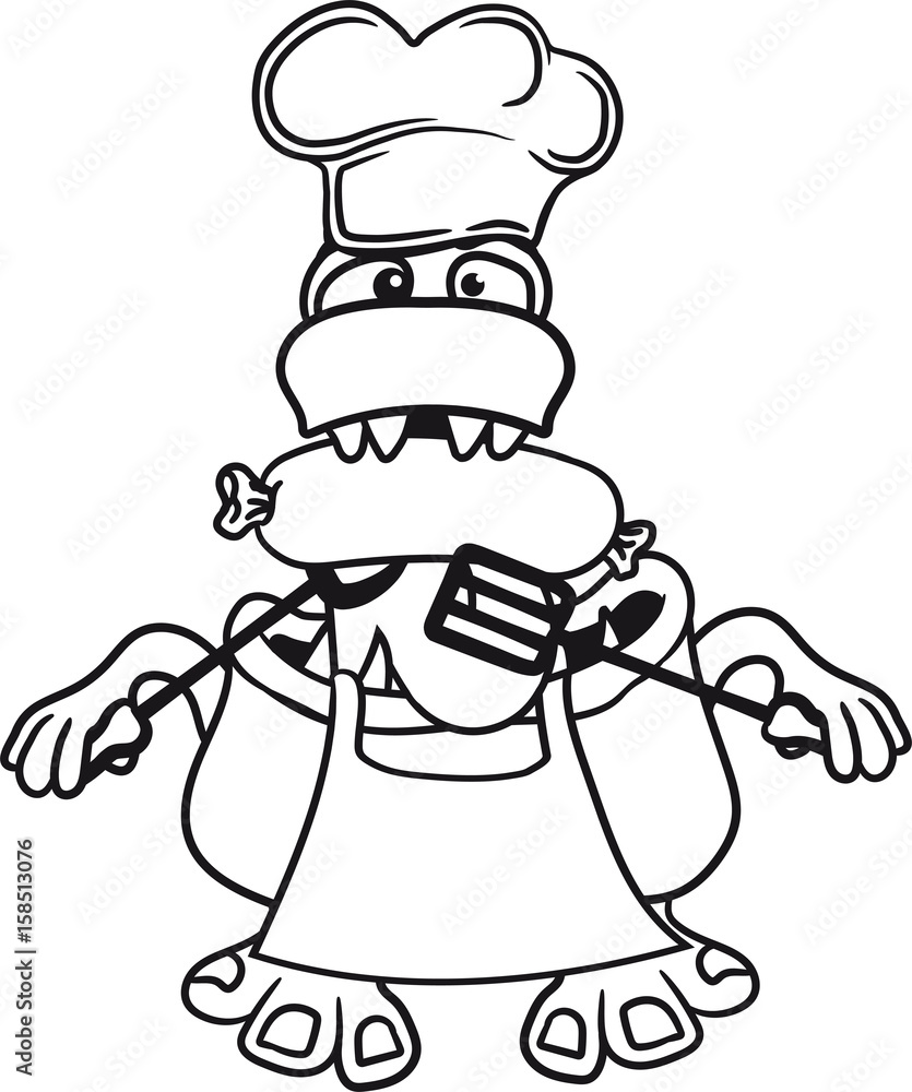 essen hunger lecker wurst würstchen grillen fleisch bbq koch kochen chef schürze topf komisch lustig monster klein frech böse horror comic cartoon essen hunger lecker wurst würstchen grillen fleisch bbq koch kochen chef schürze topf komisch lustig monster klein frech böse horror comic cartoon