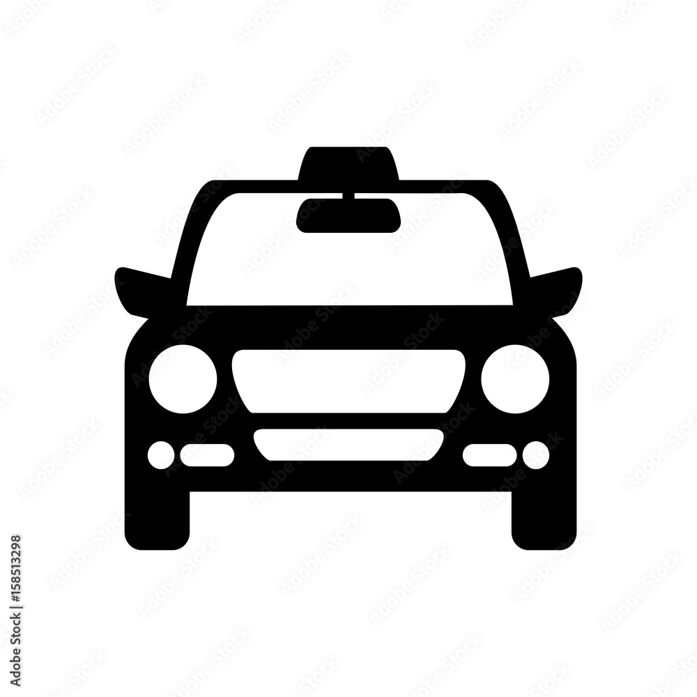 taxi car icon over white background. vector illustration taxi car icon over white background. vector illustration