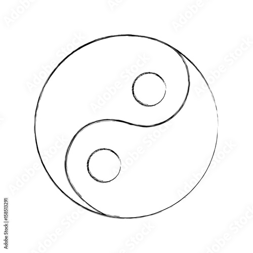 yin yang symbol isolated icon vector illustration design