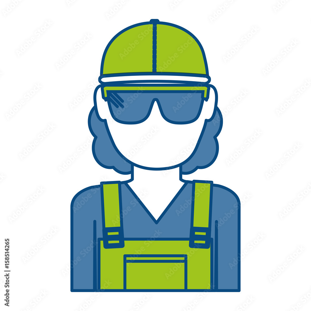 construction worker with safety goggles and helemt icon over white background colorful design vector illustration construction worker with safety goggles and helemt icon over white background colorful design vector illustration